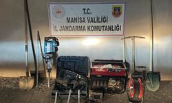Manisa'da kaçak kazıya suçüstü