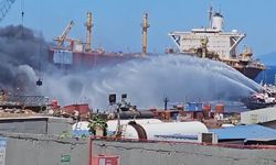 Aliağa'daki tanker gemide yangın