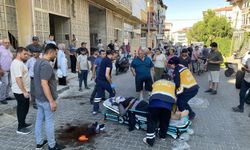 Manisa'da yaşlı kadın, seyir halindeki motosikletten düştü
