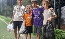 Manisa'da miniklerden önce temizlik sonra maç