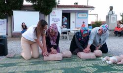 Manisa'da kırsal mahallelerdeki kadınlara temel ilkyardım eğitimi
