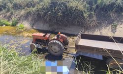 Manisa'da korkunç kaza! Sulama kanalına devrilen traktörün sürücüsü hayatını kaybetti