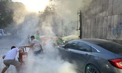 İzelman otoparkında yangın