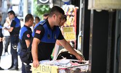 Salihli’de kaldırım işgali denetimi yapıldı