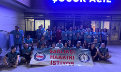 Manisa'da sağlık çalışanlarından oturma eylemi!