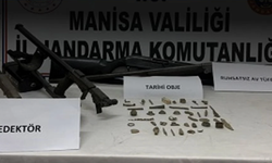 Manisa’da defineci operasyonu! Dedektörlerle yakalandı