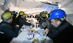 Vali Özkan yeni yıla maden ocağında girdi