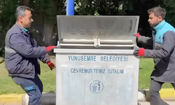 Yunusemre Belediyesi'nden çöp konteyneri akımına cevap geldi