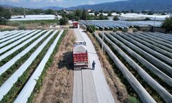 Sarıgöl’de üzüm hasadı öncesi üreticilerin yolu yenileniyor