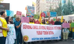 Eğitim-Sen’den Bakanlık önünde tepki: Daha dün gerekli tedbirler alındı denildi