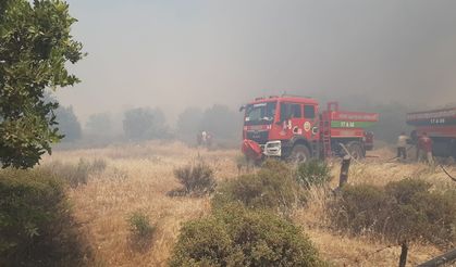Çanakkale’de tarım arazisinde yangın: Havadan ve karadan müdahale ediliyor!