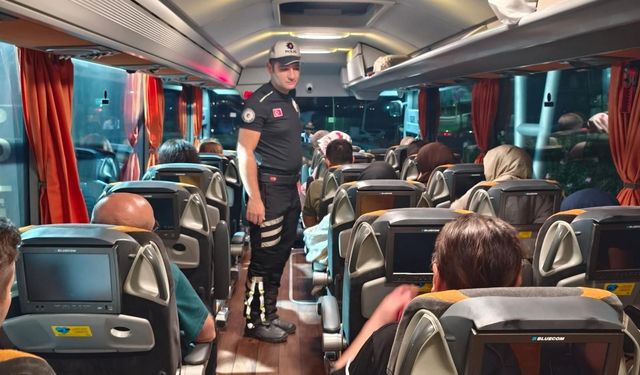 Manisa’da otobüslerde emniyet kemeri denetimi…