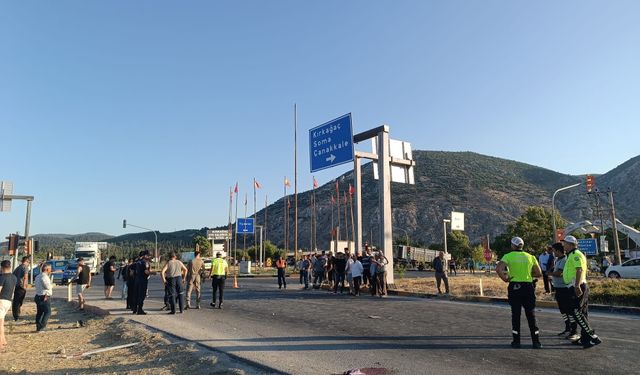 Manisa'da 1 kişinin hayatını kaybettiği kaza kameraya yansıdı