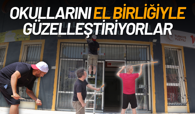 Okullarını güzelleştirmek için el ele verdiler!