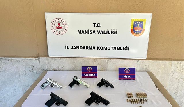 Manisa'da ruhsatsız tabanca operasyonu