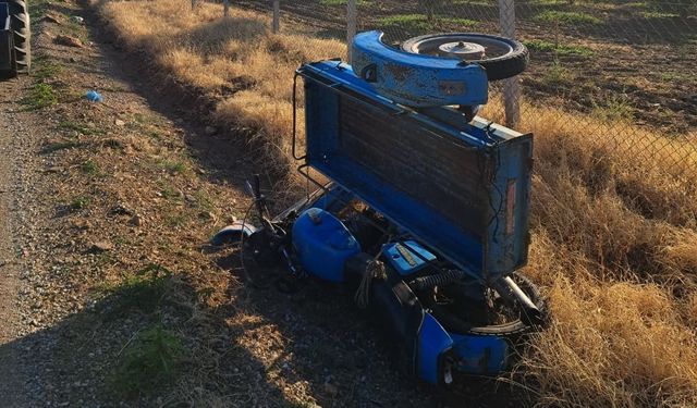 Salihli'de sepetli motosiklet devrildi: 1 ölü