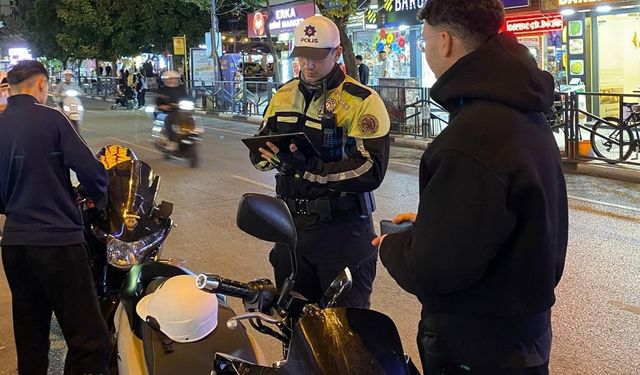 Manisa’da motosikletlere yaya yolu denetimi