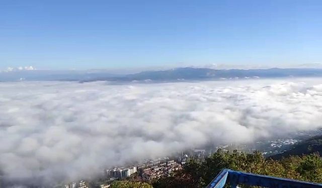 Sisle gelen muhteşem doğa manzarası