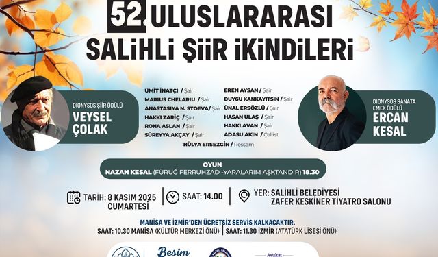 Salihli'de Şiir Rüzgârı: 52. Şiir İkindileri Başlıyor