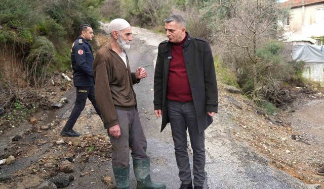 Başkan Şimşek, yağıştan etkilenen mahallelerde incelemelerde bulundu