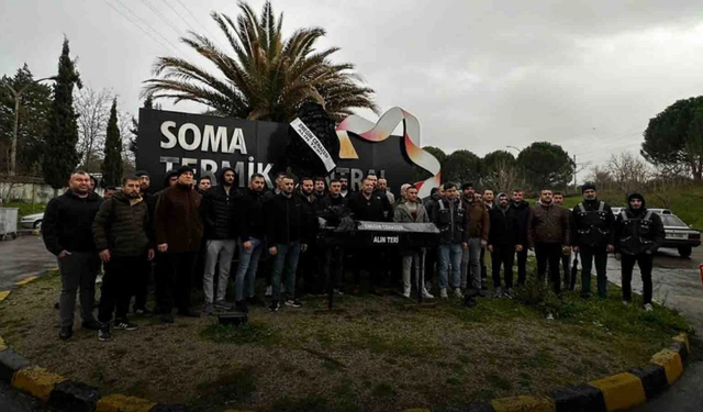 Soma'da TES-İŞ Sendikası'ndan tabutlu eylem