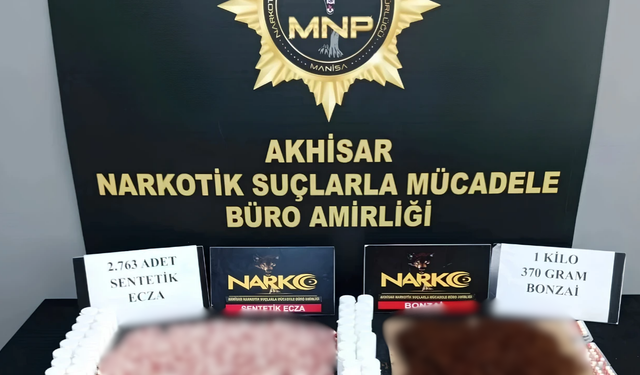 Akhisar’da yasaklı madde operasyonu: 110 bin 60 sentetik ecza ele geçirildi