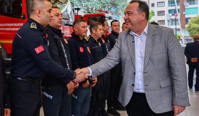 İtfaiye Haftası’nda Başkan Dutlulu’dan itfaiye personeline teşekkür
