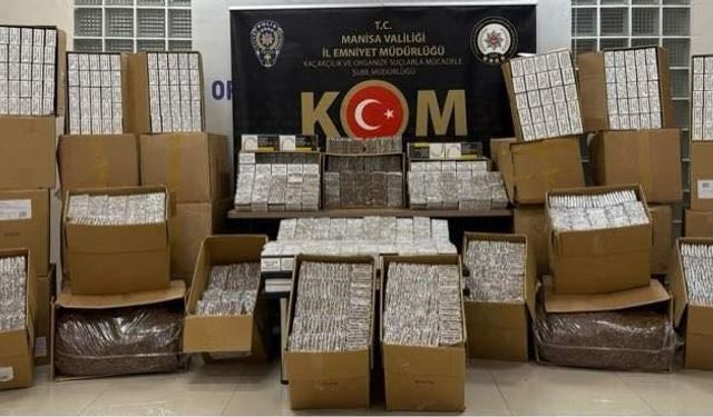 Manisa’da binlerce makaron ele geçirildi
