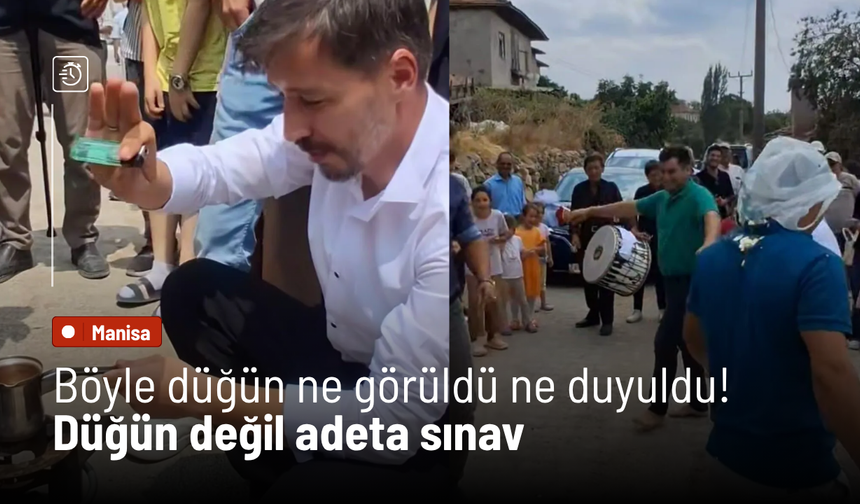Böyle düğün ne görüldü ne duyuldu! Düğün değil adeta sınav
