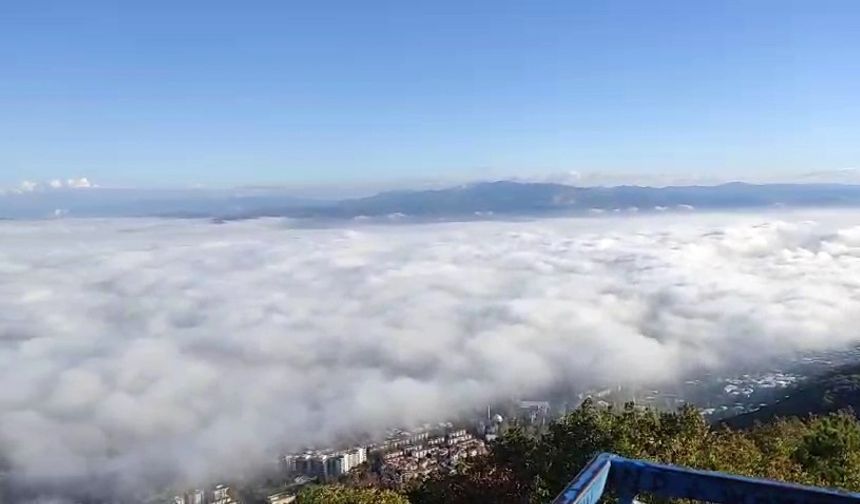 Sisle gelen muhteşem doğa manzarası