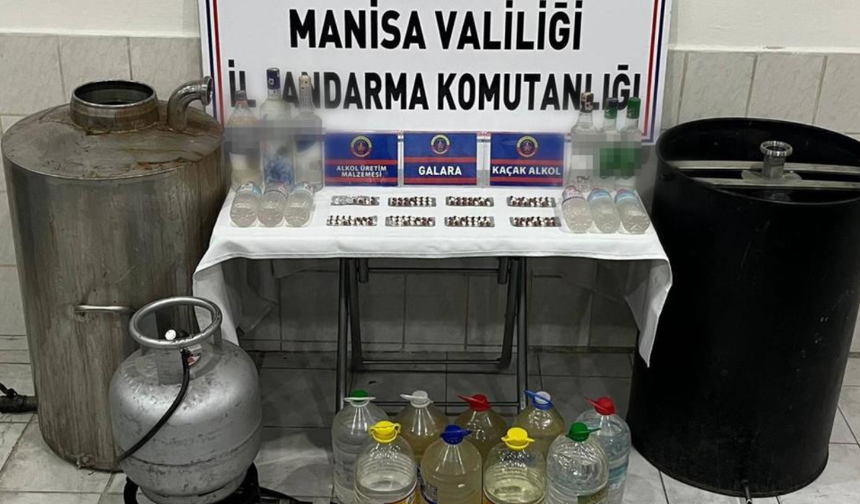 Salihli’de sahte rakı ve yasaklı madde operasyonu: 2 gözaltı