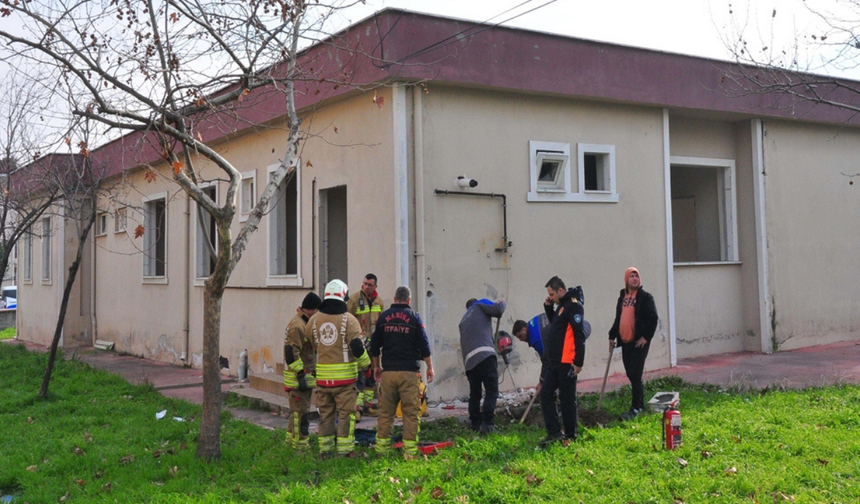 Manisa’da kullanılmayan 112 Acil İstasyonu’nda doğal gaz kaçağı