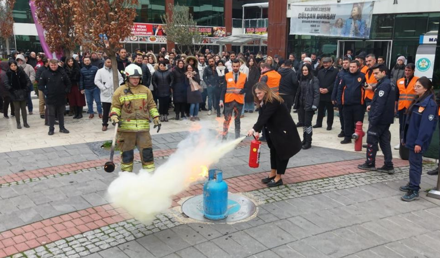 MASKİ'den gerçeğini aratmayan yangın tatbikatı