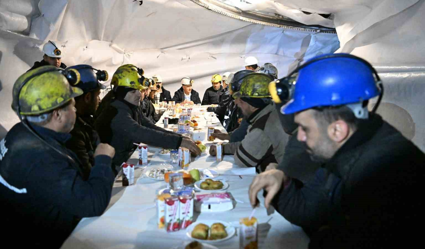 Vali Özkan yeni yıla maden ocağında girdi