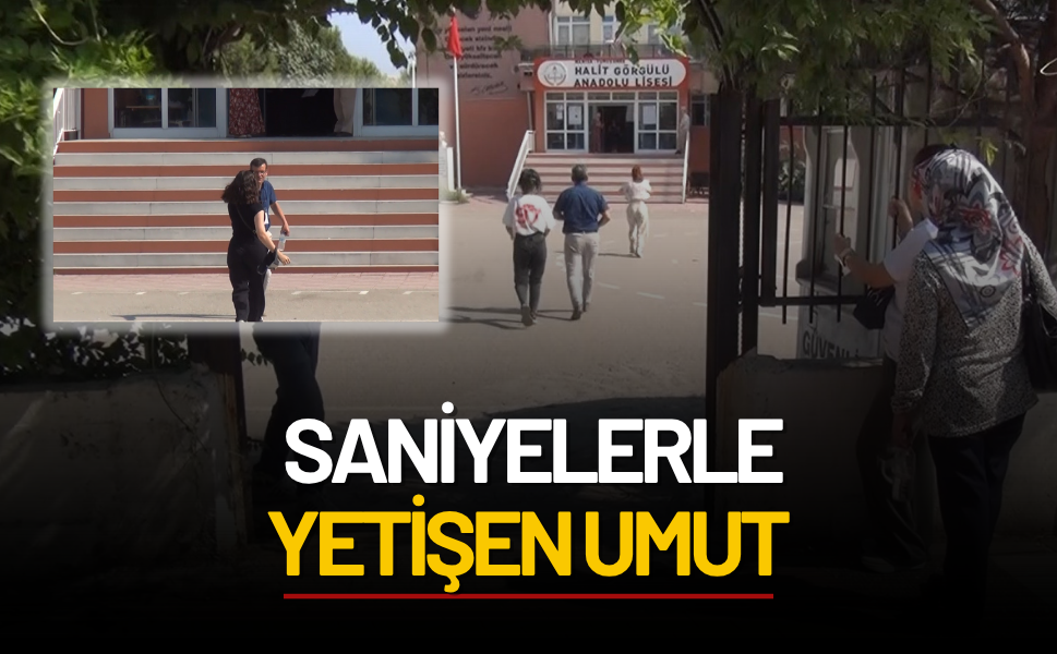 Manisa’da öğrenci sınava dakikalarla yetişti!