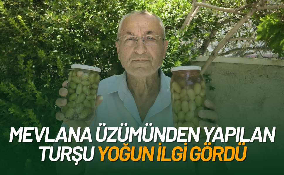 Sarıgöl’de Mevlana üzümünden yapılan turşuya büyük ilgi