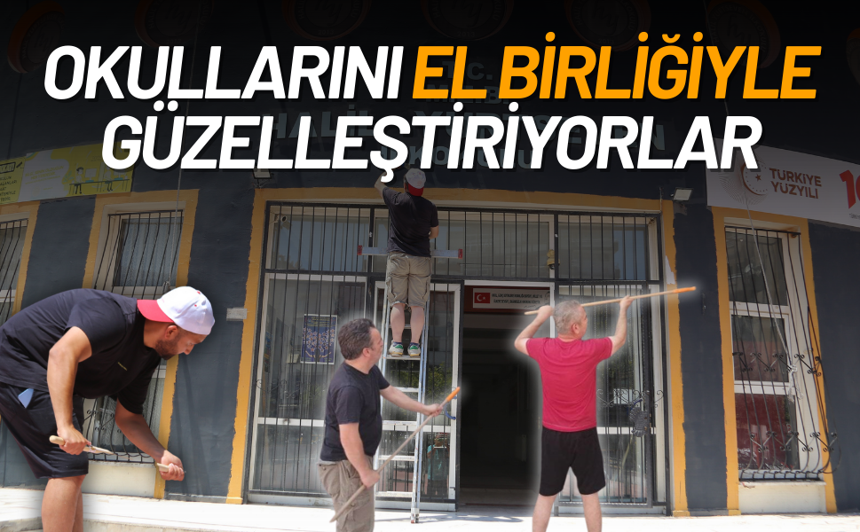 Okullarını güzelleştirmek için el ele verdiler!
