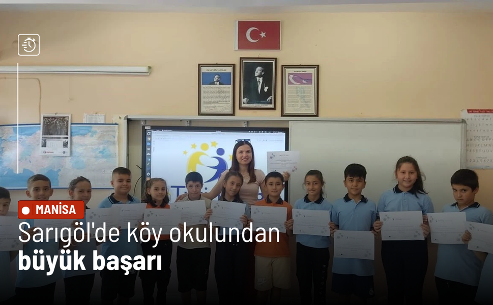 Sarıgöl'de köy okulundan büyük başarı