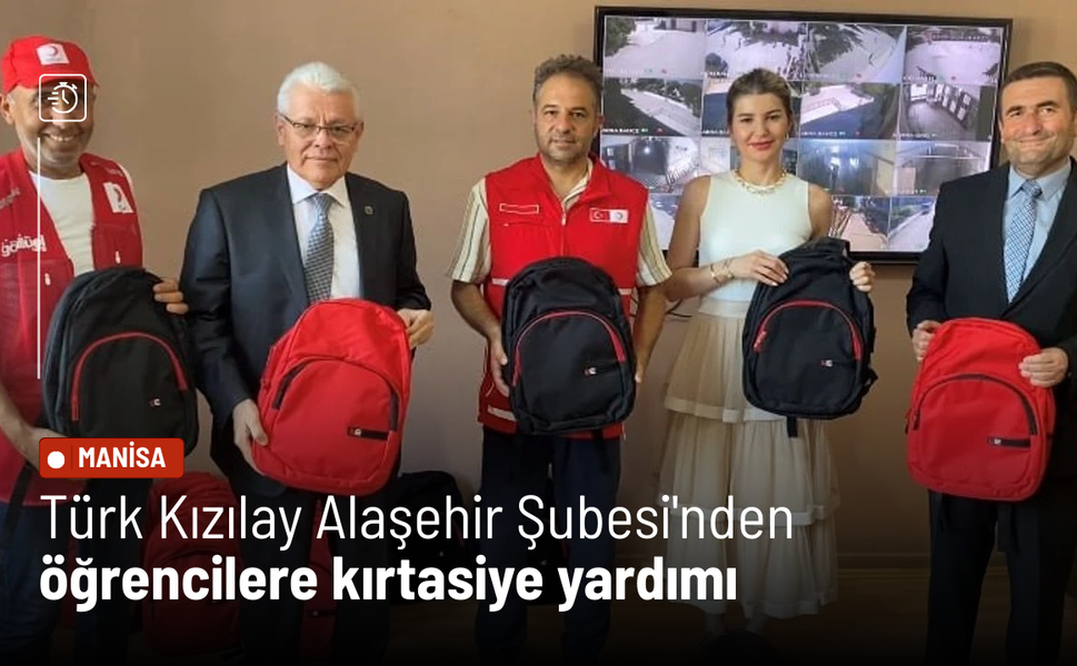 Türk Kızılay Alaşehir Şubesi'nden öğrencilere kırtasiye yardımı
