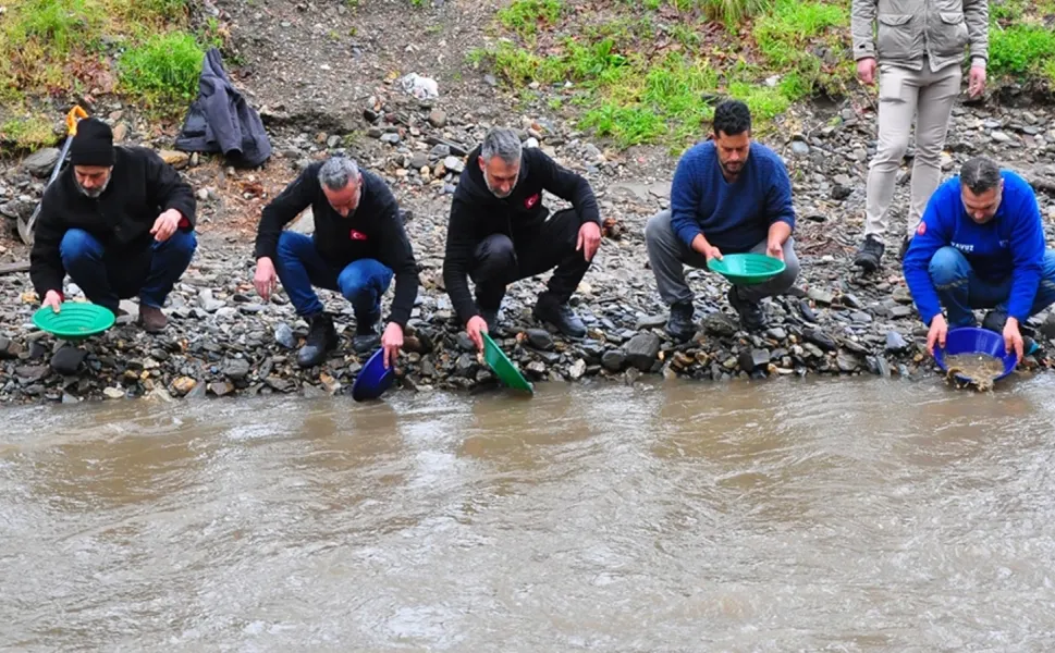 Manisa'dan seslendi: Altın avcıları derede altın aradı