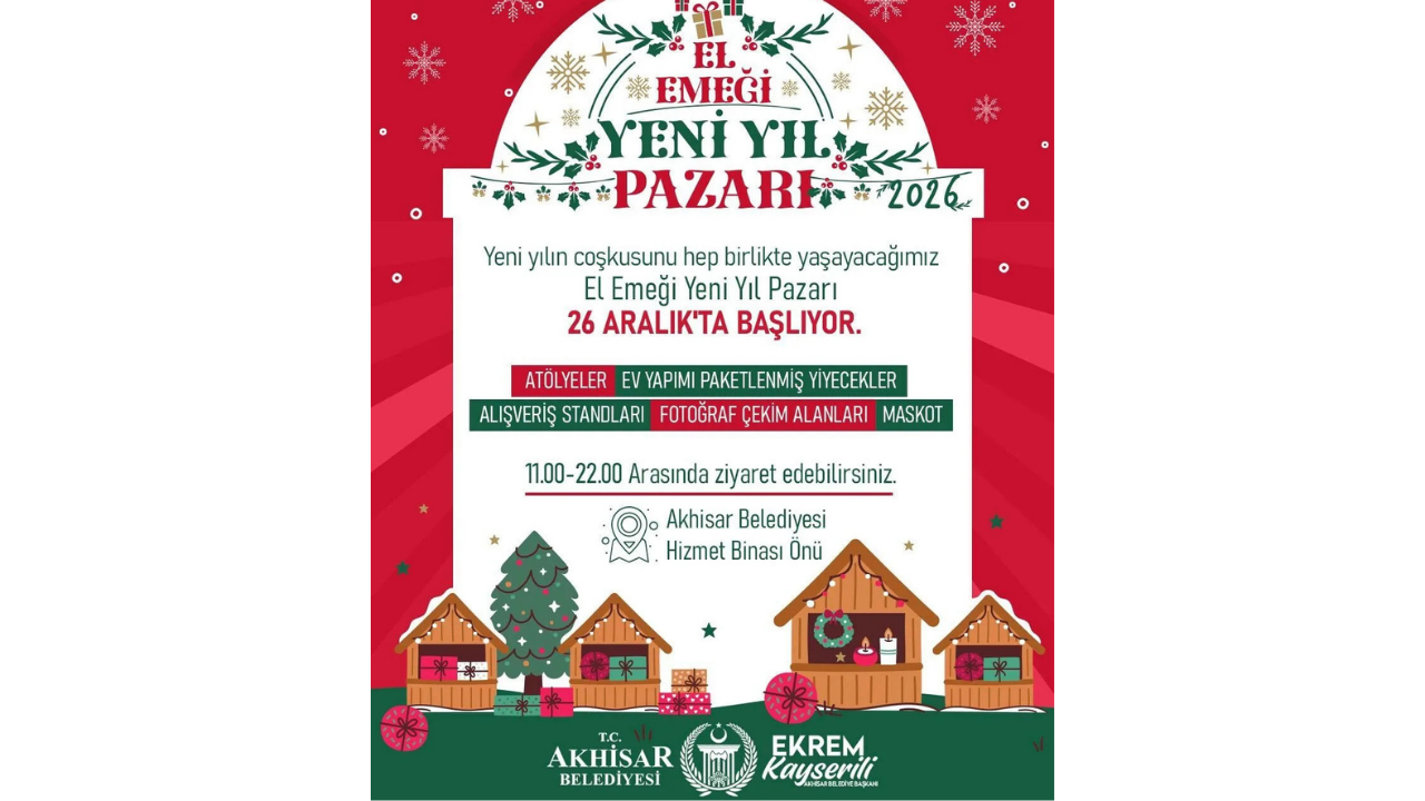 Akhisar'da Yeni Yıl Pazarı Heyecanı Başlıyor